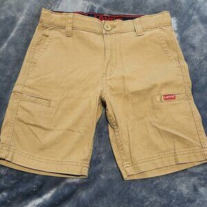 Levi Strauss Youth Size 8 Boys Adjustable 24 Waist Khaki Shorts Pre-Owned